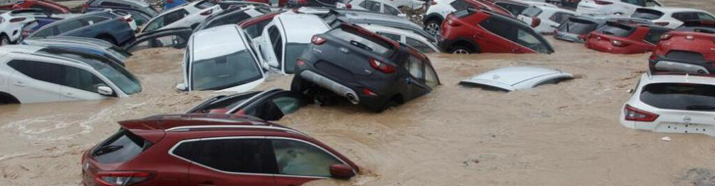 Efectos secundarios de los coches debido a las fuertes tormentas